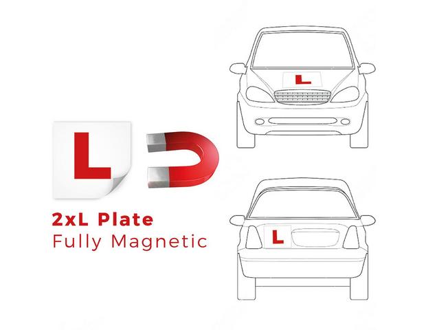 Fully Magnetic P Plates For New Drivers, 2 Pack Whole-magnetic Plate - Non  Scratch Vehicle Paint