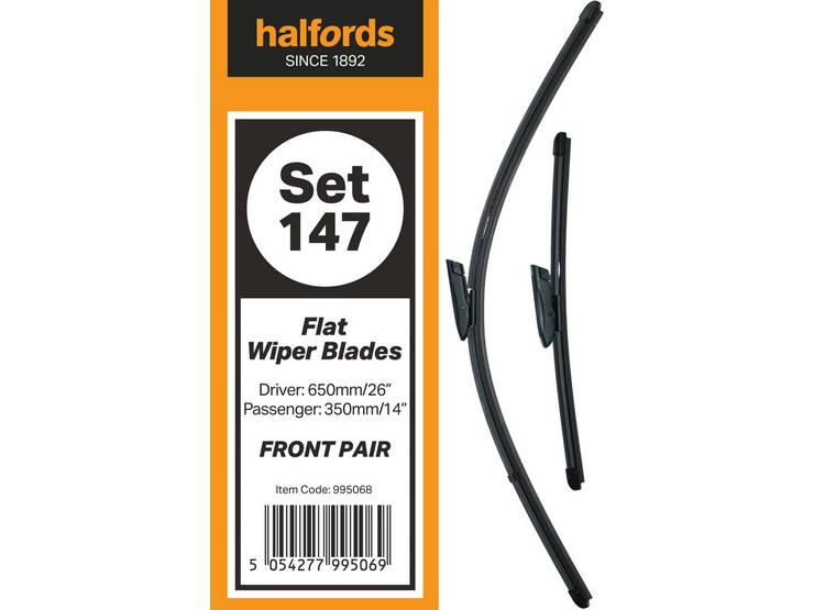 Halfords Set 147 Wiper Blades - Front Pair