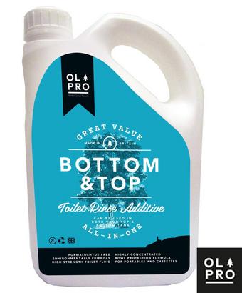 Olpro Bottom & Top Toilet Fluid & Toilet Rinse All In One -2L