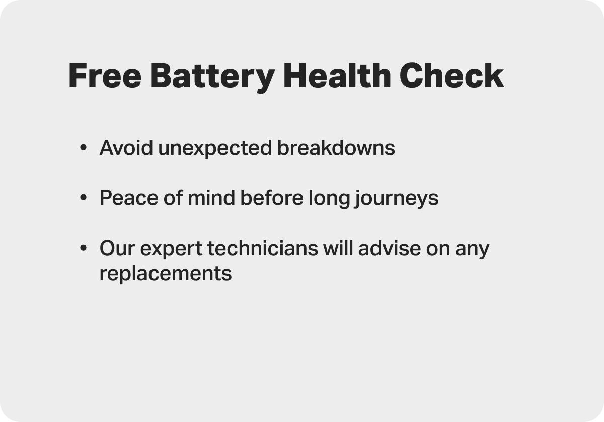 Free Battery Health Check