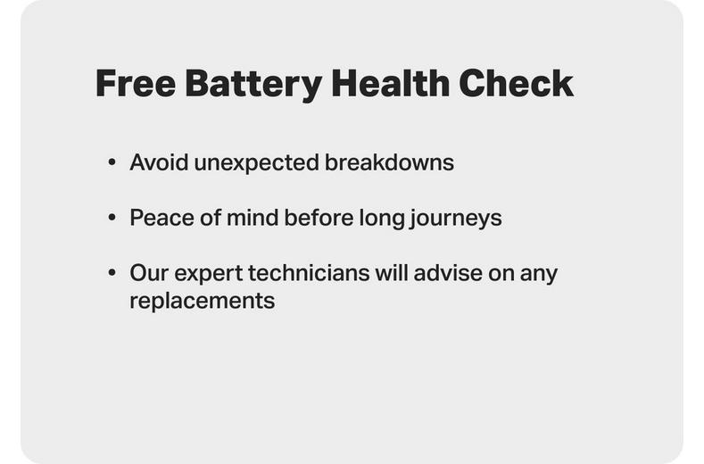 Free Battery Health Check Free Battery Health Check