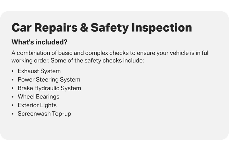 Car Repairs and Safety Inspection Car Repairs and Safety Inspection