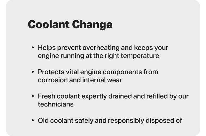 Coolant Change Coolant Change