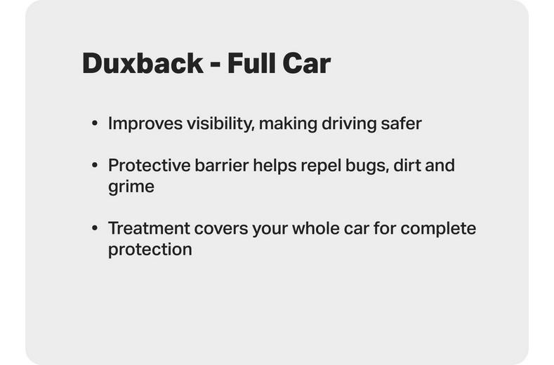 Duxback Glass Treatment - Whole Car Duxback Glass Treatment - Whole Car