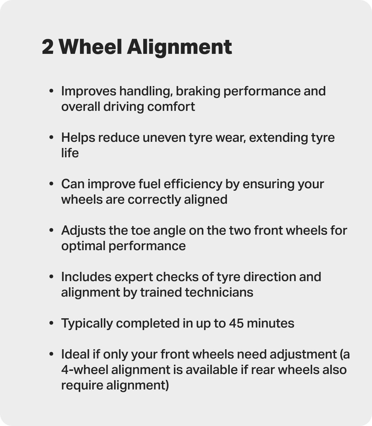 2 Wheel Alignment