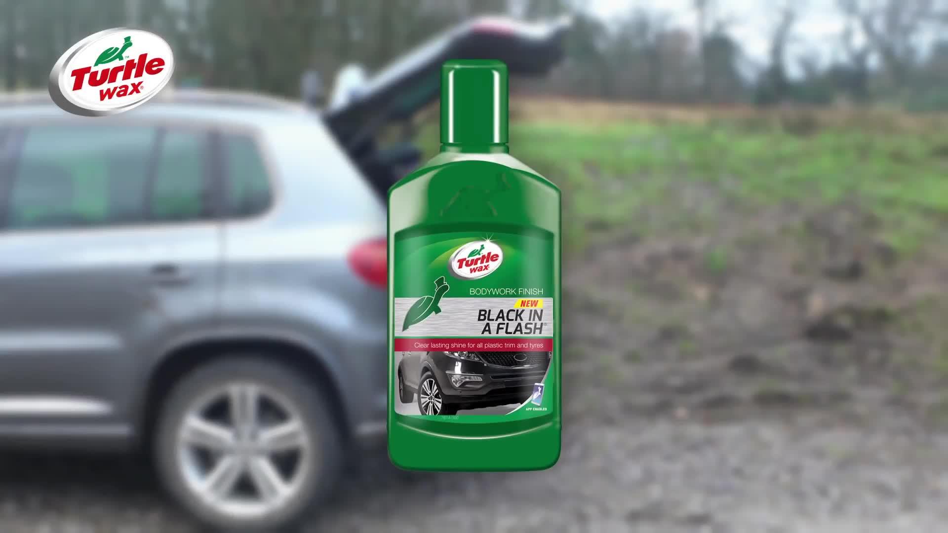 Turtle Wax Black In a Flash Trim & Tyre Wax 500ML