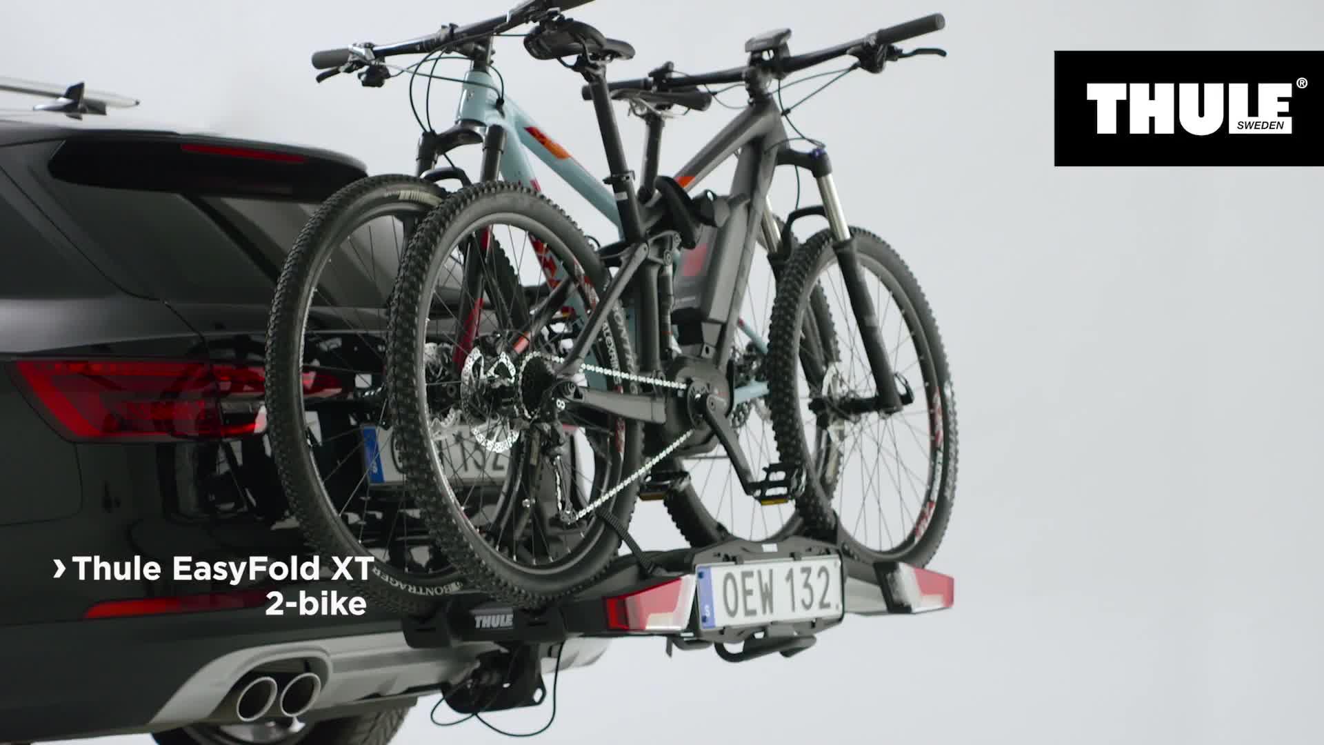Thule EasyFold XT 2-Bike Towbar Mounted Bike Rack Halfords UK