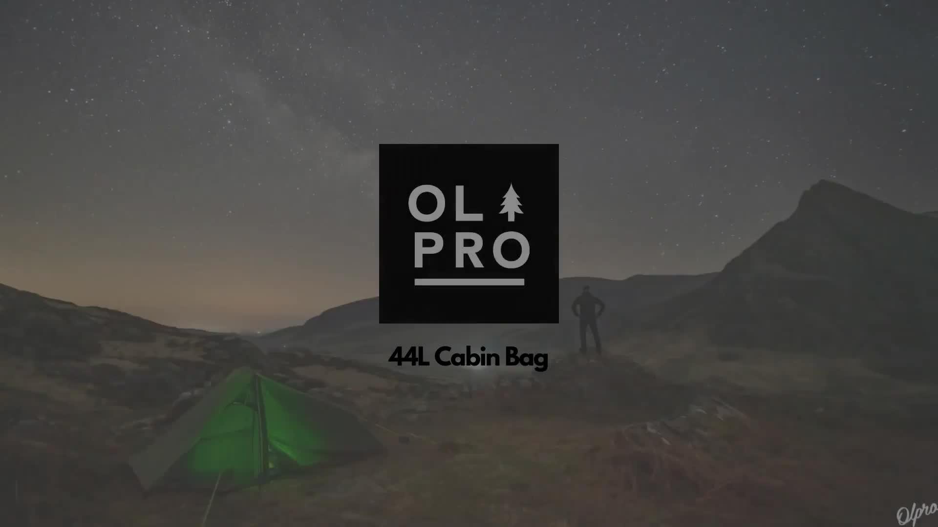 Olpro 44L Travel Cabin Backpack - Black