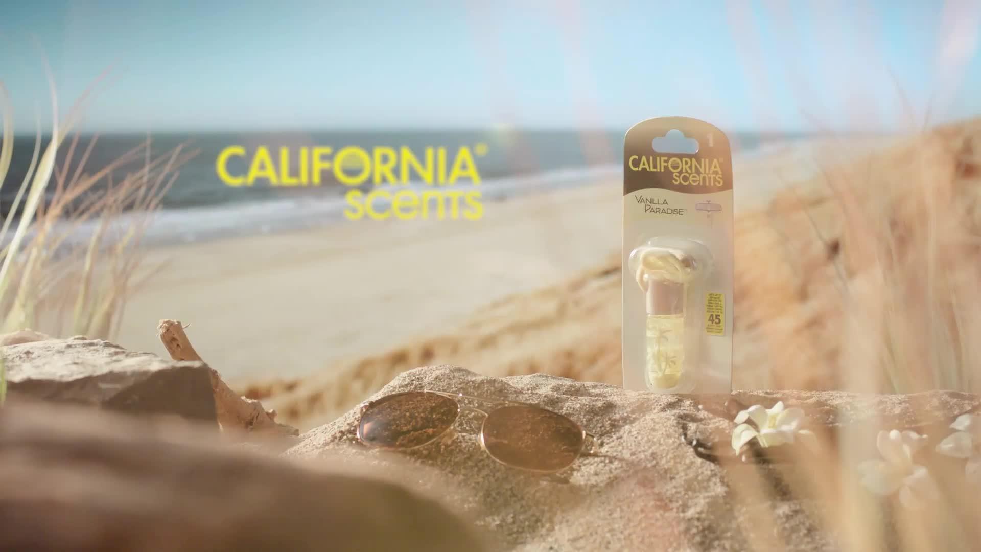 California Scents Hanging Vial Air Freshener - Vanilla Paradise
