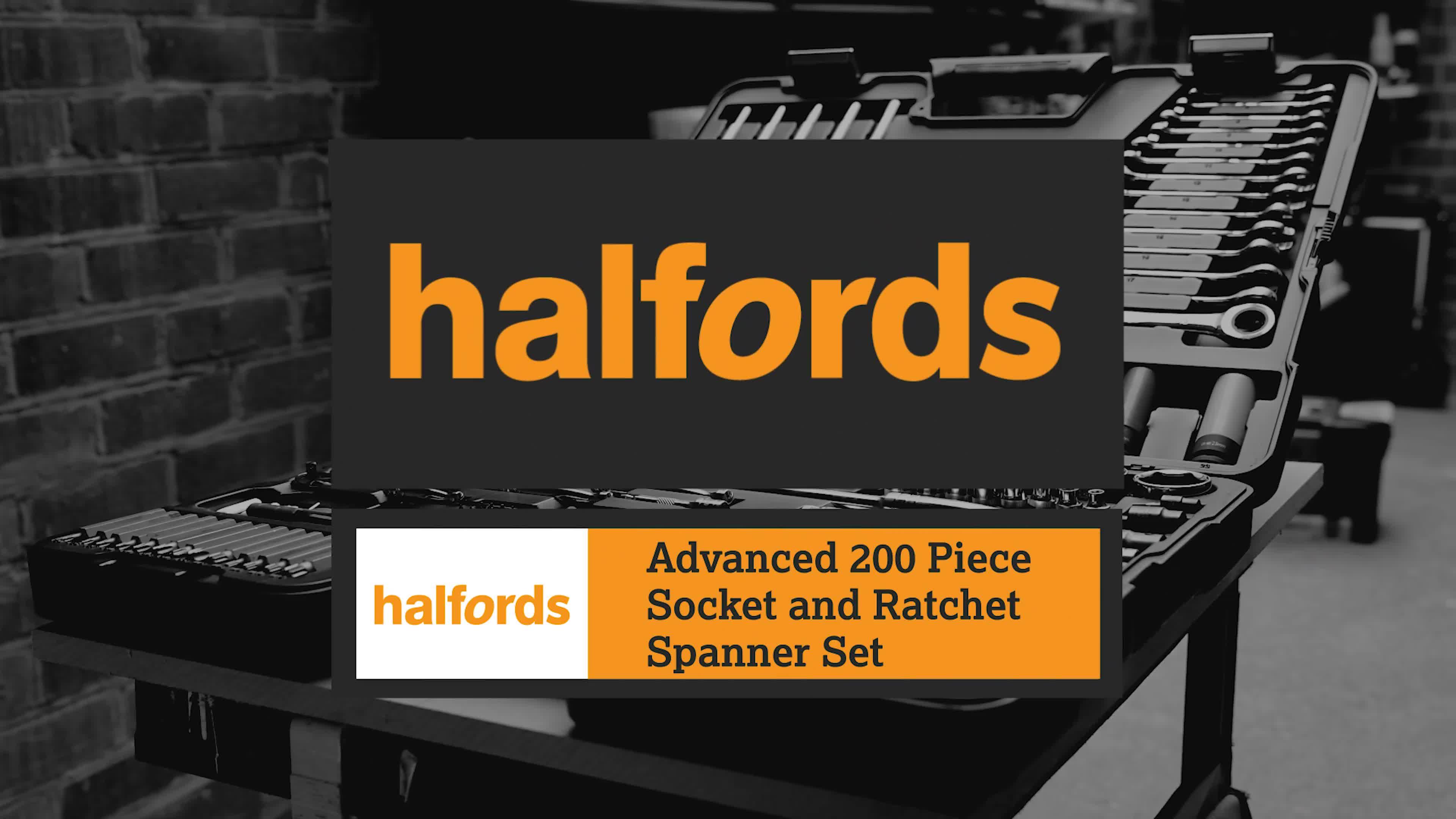 Halfords Advanced 200 Piece Socket and Ratchet Spanner Set